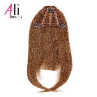 Buy 8 3 Clips Human Hair Bangs Remy Straight Clip in Hair Extensions Gradient Bangs 3D Blunt Cut Natural Hair Fringe Hairpiece