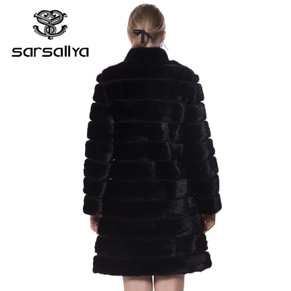 Mink Coats Women Real Genuine Mink Fur Coats for Women 2022 Winter Jackets Black Long Plus Size Real Mink Fur Women Clothes