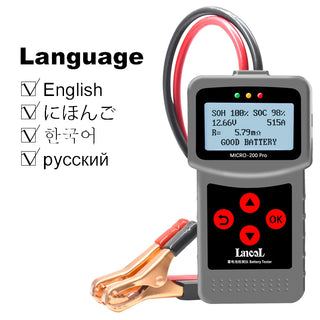 Buy asian-metal-clip Lancol Micro200 Pro Car Battery Tester 12V 40-2000cca Lead Acid Battery Analyzer Cranking Test Charging Test Diagnostic Tool