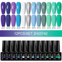 10/12pcs Spring Macaron Nail Gel Polish Set Semi Permanent UV for Manicure Soak Off Gel Nail Polish Kit Varnishes Nail Supplies