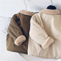 Boys Lamb Wool Blend Coat Autumn Winter Coats Fur Jackets for Girls Teddy Bear Cute Warm Jacket Children Snowsuit Fashion Child