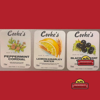 Antique Vintage Cooke's Combo Labels, Wellingborough, England 1940s