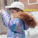 5-14y New Fashion Children Winter Down Jacket for Kids Clothing Girl Silver Gold Boys Hooded Coat Outwear Parka Snowsuit Coats