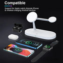 5 in 1 Magnetic Wireless Chargers Stand for iPhone 13 14 Charger Dock Station for Airpods Pro Wireless Charger With Night Light