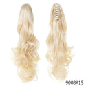 SHANGZI Ponytail Extensions Synthetic Claw Clip on Blonde Ponytail Wig Pony Tail Long Curly Hair Women Hairpiece 18-22 Inch