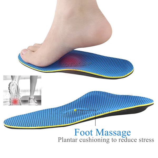 High Quality Severe Flat Feet Insoles Orthotic Arch Support Foot Massage Inserts Orthopedic Shoes Insoles Heel Pain  Men Woman