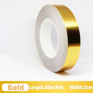 Buy 3cm-gold 50M Self-Adhesive Tile Sticker Tape Gold Silver Floor Waterproof Wall Gap Sealing Strip Tile Beauty Seam Sticker Home Decoration