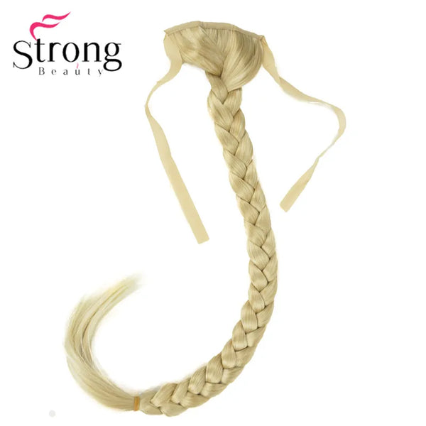 StrongBeauty Blonde Long Fishtail Braid Ponytail Extension Synthetic Clip in Hairpiece COLOUR CHOICES