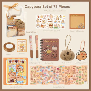 Buy general-style Kawaii Capybara Stationery Set Stickers/Notepads/Plush Pendants Graduation Gift Handbag Birthday Gift for Primary School Student