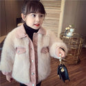 New  Girls  Jacket  Leather  Fleece Thickness   Kids  Coats   Children  Outerwear  Winter Autumn 2022