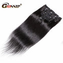 Gossip Brazilian Straight Hair Clip in Human Hair Extensions Natural Color 8 Pieces/Set 120G 28 Inch Remy Hair Free Shipping