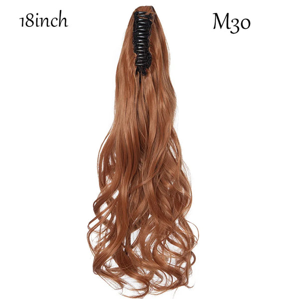 HAIRRO Claw Clip on Ponytail Hair Extension Synthetic Ponytail Extension Hair for Women Pony Tail Hair Hairpiece Wave Ponytail