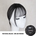 Thin 3D Air  Protein Filament Hair Bangs Straight Neat Bangs Clip in Human Hair Extensions Remy Hair Headband Hand-Made Bangs