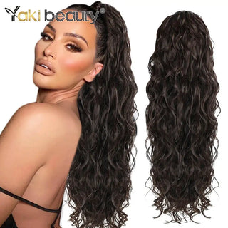 Buy hera-4 Long Kinky Curly Ponytail Synthetic Drawstring Ponytail 24/30/32Inch Chip-In Hair Extension Organic Clip-In Overhead Ponytail