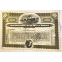 Antique 🚢 1910s - 1920s Titanic International Mercantile Marine Preferred Stock Certificate - Light Green