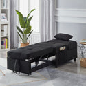 Living Room Bed Room Furniture With Black Linen Fabric Recliner Chair Bed