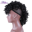 Blice High Puff Curly Chignon Frohawks Hair Synthetic Clip in Hair Extensions All Head Ponytail for Africa American Women