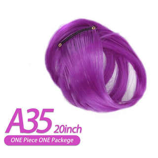 Buy a35 AIYEE Hair Extensions Pure RainBow Hairpiece Clip in Hair Piece Synthetic Long Straight Ombre Pink Red Rainbow Hair Piece