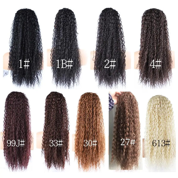 Blice Synthetic Afro Kinky Curly Hairpiece Ponytail 18" Drawstring Ponytail Extensions Hairpieces With Two Plastic Combs