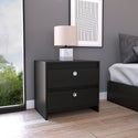 Nightstand Dreams, Two Drawers - Black