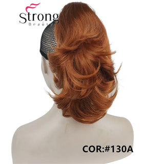 Buy 130a-orange 12&quot; Dual Use Curly Styled Clip in Claw Ponytail Hair Extension Synthetic Hairpiece 125g With a Jaw/Claw Clip