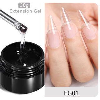 Buy eg01-30ml BORN PRETTY 60/30ml Hard Jelly Extension Nail Gel Polish French Nails Nude Pink White Clear Nail Supplies Gel for Extension