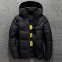 New White Duck Down Jacket Men Winter Warm Solid Color Hooded Down Coats Thick Duck Parka Mens Down Jackets Winter Outdoor Coat