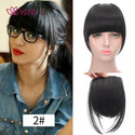 HUAYA Synthetic Hair Bangs Clips Front Side Long Bangs Fake Fringe Clip in Hair Extensions Accessories for Women