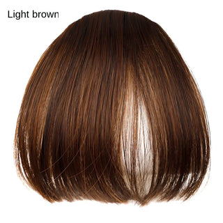 Buy style4-light-brown Fake Air Bangs Hair Styling Tools Hair Clip-In Extension Synthetic Hair Fake Fringe Natural False Hairpiece Women Clip in Bangs