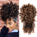 Silike Synthetic Short Afro Puff Hair Bun High Temperature Drawstring Warp Pony Tail Clip in Hair Extension Kinky Curly Hair Bun