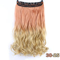 XUANGUANG Long Synthetic Hair 5 Clips in Hair Extension Heat Resistant Hairpiece Natural Wavy Hair Piece