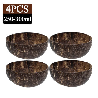 Buy 300ml-4pcs Natural Coconut Bowl Dinner Set