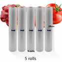 Food Vacuum Sealer Rolls Vacuum Bags Packing BPA FREE Household Kitchen Food Vacuum Bags Sealer Storage Bags 5Rolls/Lot