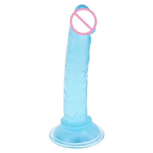 Porno Mini Jelly Dildo for Woman Small Penis Sex Toy Sucker Penis Crystal Transparent Quality TPE Sex Toys Female Sex Shop