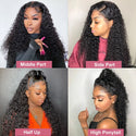 13x4 Lace Front Wig Water Wave Lace Closure Wig Wear and Go Glueless Wig Human Hair Ready to Wear Curly HumanHair Wigs for Women