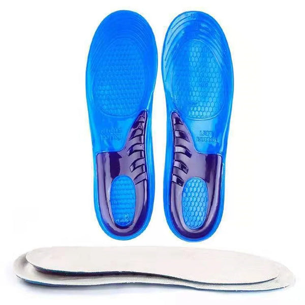 Shock-Absorbing Insole Orthotic Arch Support Foot Pain Massaging Silicone Gel Soft Sport Shoe Anti-Shock Insoles Pad Man Women