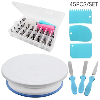 Buy d-random-color Turntable Rotating Cake Decorating Set