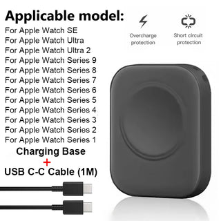 Buy with-type-c-cable1 For Apple Watch Chargers Portable Smartwatch Charging Cable for Apple Watch SE Ultra for iWatch Series 9 8 7 6 5 4 3 2 1 Charger