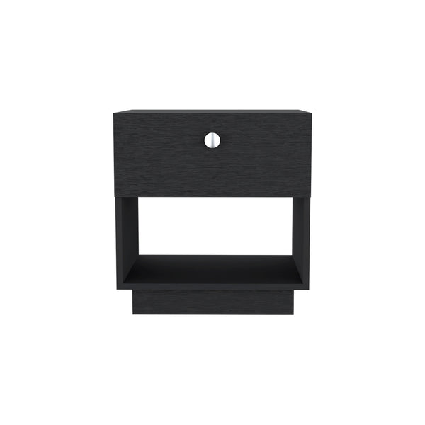 Nightstand Viliigili , One Drawer -Black