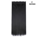 BENEHAIR Synthetic Clip in Hair Extension Long Straight Hair Piece Clip Hair Red Pink Purple Grey Hairpiece Fake Hair for Women