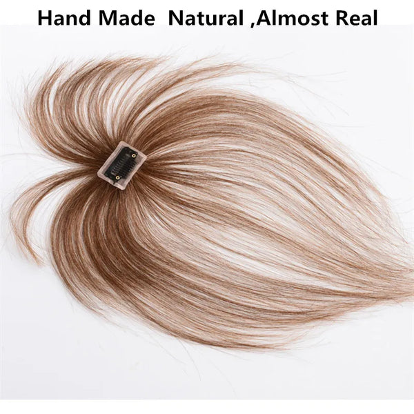 Thin 3D Air  Protein Filament Hair Bangs Straight Neat Bangs Clip in Human Hair Extensions Remy Hair Headband Hand-Made Bangs