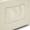 Loveseats Sofa Bed With Pull-Out Bed,Adjsutable Back and Two Arm Pocket,Beige (54.5"x33"x31.5")