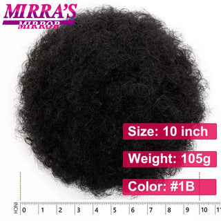 Buy fbbzt10-1b Afro Puff Drawstring Ponytail Extension Synthetic Kinky Curly Ponytail Hair Chignon Dreadlock Buns Afro Puff for Black Women