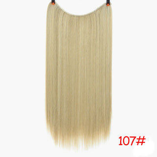 Buy 1072 LUPU Synthetic Hair Extensions Invisible Fash Line No Clips in Hairpieces Natural Secret Wire Fake Hair High Temperture Fiber