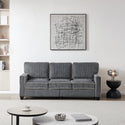 Living Room Sofa With Storage Dark Grey Corduroy