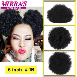 Buy fbbzt02-1b Afro Puff Drawstring Ponytail Extension Synthetic Kinky Curly Ponytail Hair Chignon Dreadlock Buns Afro Puff for Black Women