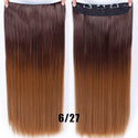 XUANGUANG Long Synthetic Hair 5 Clips in Hair Extension Heat Resistant Hairpiece Natural Wavy Hair Piece