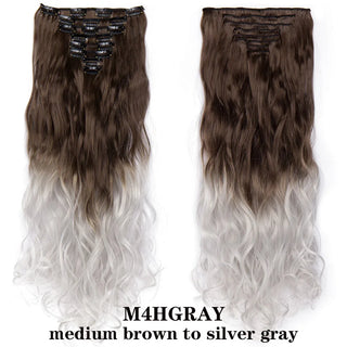 Buy m4hgrey HAIRRO 24Inches 170g 36 Colors Long Straight Synthetic Hair Extensions Clips in High Temperature Fiber Black Brown Hairpiece