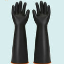 35/45/55cm Black Gloves Heavy Duty Rubber Gloves Acid Alkali Resistant Chemical Work Safety for Industry Labor Protective Glove