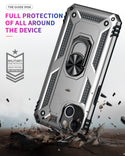 iPhone 13  Case With Kickstand, Heavy Duty Military Grade Protection Phone Case, Built-In 360° Rotate Ring Stand, Shockp